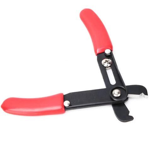 Heavy Duty Wire Stripper And Professional Electrician Cutting Pliers Featuring Built Tough Steel Blades And Non Slip Comfort Grip with red handles.