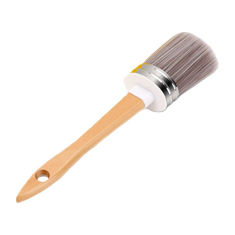 Complete Furniture Glow Up Paint Roller Kit With Mini Rollers And Sponge Brushes For Cabinet Refinishing High Density Foam Tools Including Mixing Cups And Tray Liner with a wooden handle paint brush.