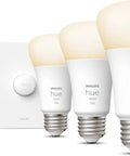 Smart Home Lighting Starter Kit With Bridge, 1 Smart Button, And 3 Soft Warm White A19 LED Bulbs, 75W Equiv, 1100 Lumens, E26 Socket