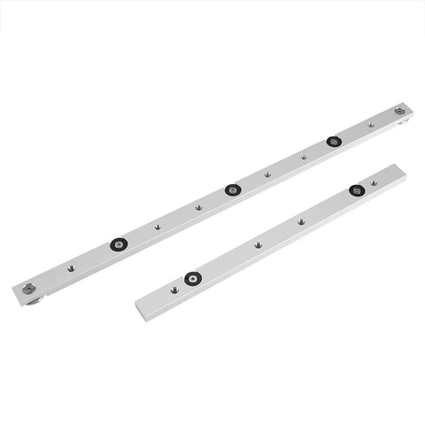 Aluminum Miter Rail Slider for Table Saw and Router Tables, 300mm, two rails with mounting holes, heavy duty aluminum alloy.
