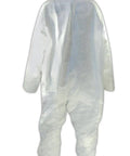 Back view of Tyvek 400 Disposable Protective Coverall With Open Wrists And Ankles Hood White X Large 25 Pack Comfortable Fit Premium PPE