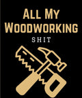 Cover of "Woodworking Project Log Book For Builders And Carpenters A Practical Journal To Plan Track And Record Your Projects In The Shop A Handy Workshop Logbook For DIY Enthusiasts And Pro Woodworkers" with hammer and saw graphic.
