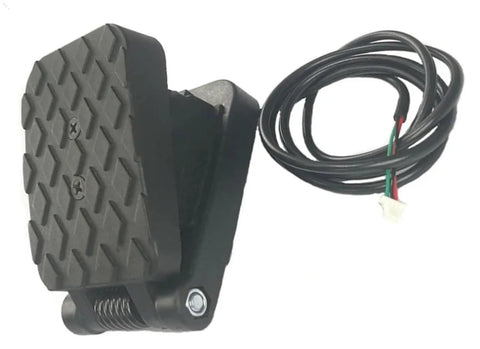 Hall Effect Speed Control Pedal Accelerator For Pwm Modules With Hella Responsive Throttle Curve Adjustable Tilt Sensor, black rubber pedal with wiring.