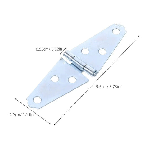 Heavy Duty T Strap Hinges 6 Pack Built Tough Swing Gate Hardware With Screws wide tee plate dimensions shown