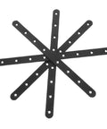 4 Pack Heavy Duty Stainless Steel Flat Mending Plates Straight Brackets For Wood Furniture And Cabinets Easy Install Durable And Secure Connections 11.53 Inch Length 293mm Ideal For DIY Repairs displayed in star shape arrangement