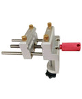 Small Bench Vise For Metalworking And Jewelry Making With 360 Degree Rotating Base And Dual Locking Handles Aluminum Table Vice
