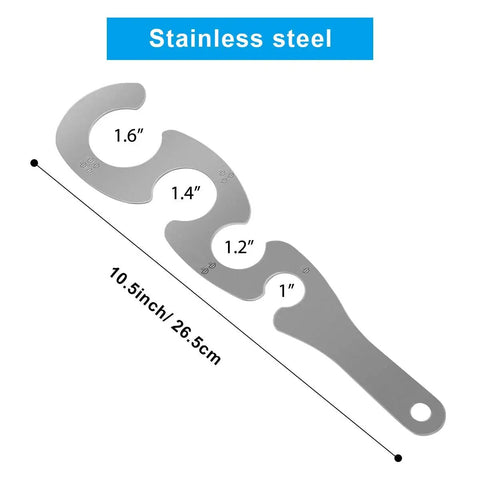 Stainless Steel Spaghetti Measure Tool With Four Serving Holes For One To Four Servings, The Go-To Must-Have Rustproof Pasta Portion Control Gadget For Kitchen And Meal Prep. 10.5-inch stainless steel pasta measure with 4 holes