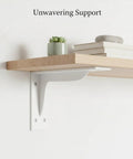 Sturdy Cold Rolled Steel Closet Shelf Bracket With Triangular Support For Floating Desks And Rods 2 Inch Depth 1 Pack Heavy Duty