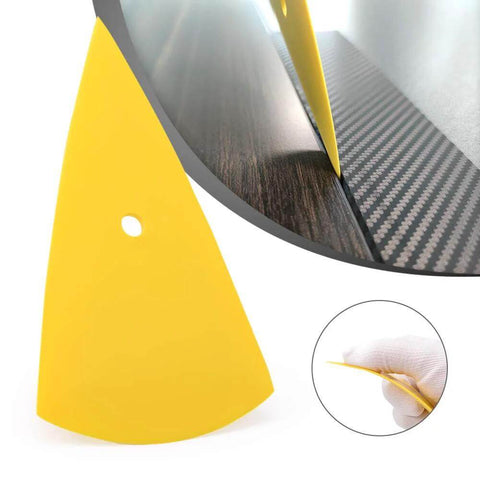 Pro Vinyl Wraps Applicator Tool Kit for car wraps; yellow cone protector pressing carbon-fiber vinyl edge