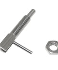 Heavy Duty M8 Telescopic L Shaped Plunger Pin With Nut Solid As A Rock Stainless Steel Spring Loaded Locating Stop Cabinet Hardware.
