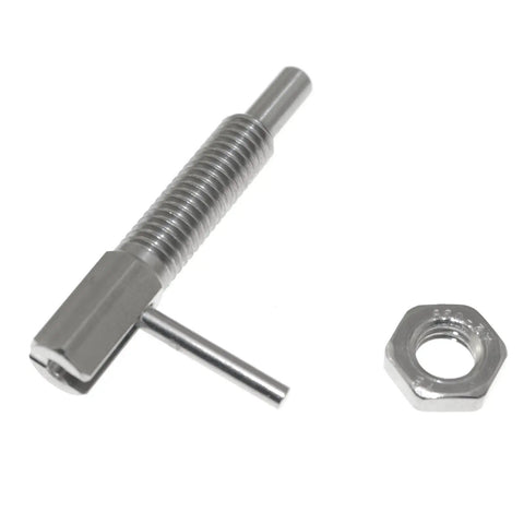 Heavy Duty M8 Telescopic L Shaped Plunger Pin With Nut Solid As A Rock Stainless Steel Spring Loaded Locating Stop Cabinet Hardware.
