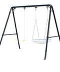 Beefed-Up Heavy Duty Porch Swing Stand With Adjustable Height, Powder Coated A-Frame Steel, Supports Up To 440 Lbs, Outdoor Swing Stand For Patio