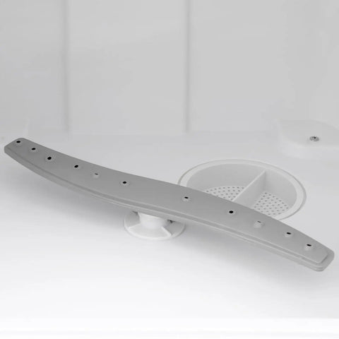 Compact Countertop Mini Dishwasher With Four Washing Modes And Heavy Duty Rust Proof Rack interior view of spray arm.