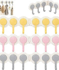 Super Slick Punch Free Wall Hook Rack With 180 Degree Swivel Design And Six Sturdy Hooks For Dead Simple Corner Storage That Rotates Smooth As Butter Without Drilling in various colors with hooks.