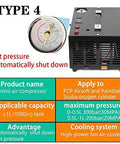 Heavy Duty Electric Submersible Pump With Slick Portable Compressor And Inflatable Air Gun For Hella Efficient Water Transfer And No Sweat Pool Filling With 2 Liter Capacity And Easy Access Oil Gauge - electric pump with pressure gauge.
