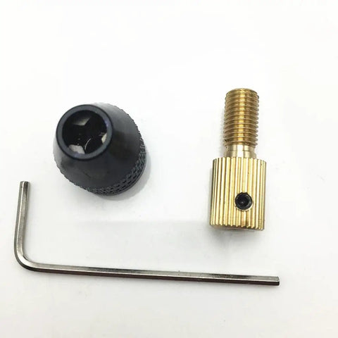 Super Tight Micro Chuck Set For Small Drill Bits 0.3-3.4mm Brass Collet Holder with hex wrench and collet top.