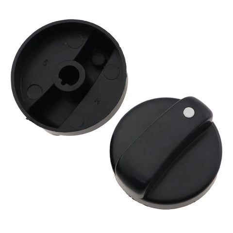 Two Universal 1.7 Inch Black Patio Heater Control Knob Replacement Part For Outdoor Propane And Natural Gas Heaters Fireplaces And Gas Grills