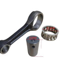Premium Quality Connecting Rod Crankshaft Assembly Kit With Needle Roller Bearing Upgrade Kit For CG250 CG 250 250CC Motorbike Engine Rebuild Fix Your Rig So It Runs Like New Again No More Breakdowns While Cruising Down The Highway Forever. Black connecting rod, 32mm piston pin, 11mm needle bearing for CG250 engine rebuild