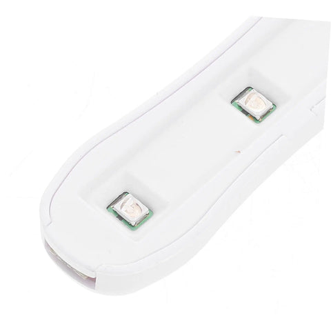 Close-up of white Fast Curing Windshield Chip Repair Tool For All Vehicles Portable Glass Repair Kit with curing lights