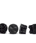 32 Piece Cube Connector Kit For Plastic Wire Cube Organizer System ABS Connectors shown in black finish, different angles