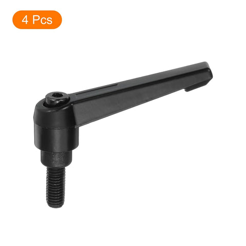 Pack Of 4 M8 x 16mm Adjustable Knob Handles With Male Thread Push Button Ratchet Quick Release Locking Bolt For Lathe Machinery