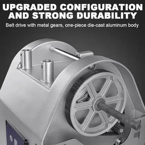 Professional Electric Knife Sharpener And Bench Grinder With Adjustable 90 To 300 Rpm And Water Cooling Tank for wet grinding, die-cast aluminum body.