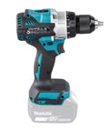 Top Shelf 18V Brushless Cordless Combi Drill Featuring Hammer Drilling 13Mm Chuck Two Speed Control And 21 Torque Settings side view with battery