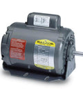 0.75 HP Single Phase 1725 RPM 1PH 60Hz Electric Motor 56 Frame 3424L Open F1 Foot Mount - Single Unit Industrial AC Motor, side view