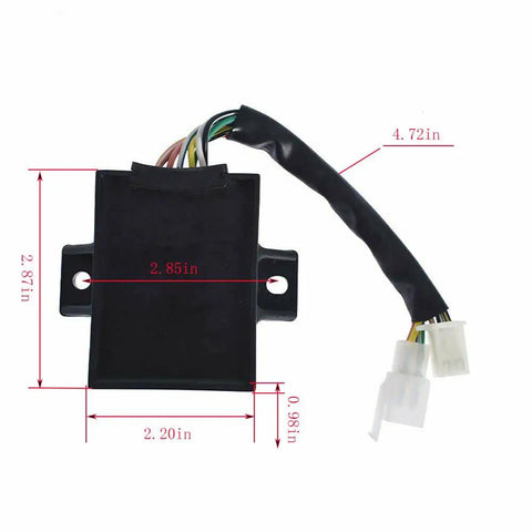 Dope CDI Box Replacement For Lawn Tractors And Mule UTV 325 335 345 425 445 455 1800 2243 240 245 260 265 285 2500 shown with dimensions