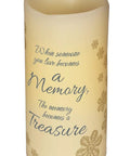 Six Inch Flameless Vanilla Scented Memory Pillar Candle With Flickering LED Light And Built In Auto Timer 6 Hours On 18 Hours Off Real Wax