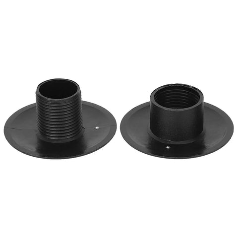10 Pairs Foosball Table Bushings 48.5mm OD 15.8mm ID Threaded, Lightweight Black Bushings For Rods, Pro Grade Build, Adjustable Height 15-25mm, Fits Most Home and Arcade Foosball Machines, Precise Fit and Smooth Play. black threaded foosball bushings shown side by side