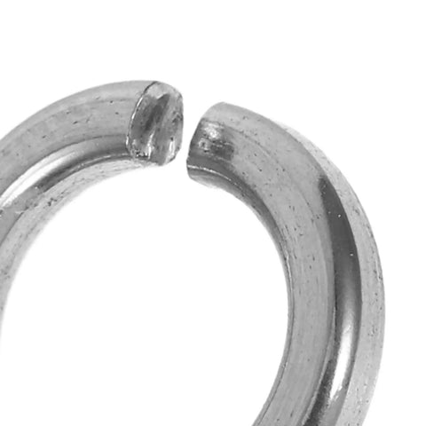 Close-up of stainless steel spring washer from Stainless Steel Spring Washer Kit 200 Pcs For Screws And Bolts Pro Grade Lightweight Flat Lock Washers
