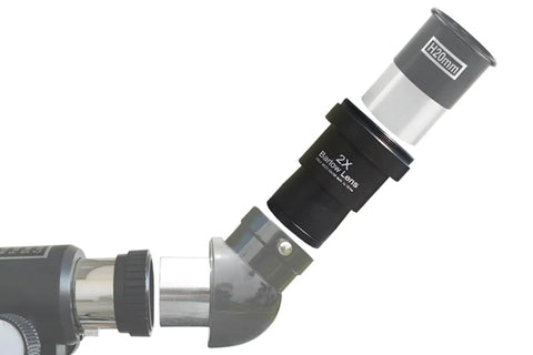 1.25 Inch Barlow Lenses Kit with 2X 3X 5X Magnification, astronomy eyepiece attached to telescope, multi coated optics