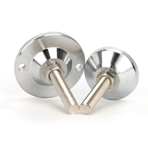 4 Pcs Heavy Duty Adjustable Leveling Feet For Furniture And Tables, M12 Orange Bottom Feet With Lock Nuts, 150mm Height, Beefy Sturdy Support For Shelves, Stop Wobble, Reduce Vibration, Easy Install, nickel-plated steel leveling feet