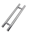 Round Shape Modern Sliding Barn Door Handle Kit With Accessories For Glass And Wooden Doors Silver Finish Heavy Duty Push Pull Door Hardware