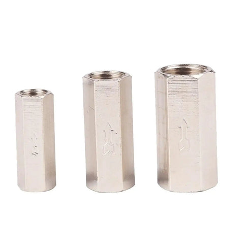 Brass Pneumatic Check Valve Full Port One Way Non Return Valve For Air Water Oil Gas Systems With Female Threads Heavy Duty Easy Install Plug And Play Ready Fits 1/8 In 1/4 In 3/8 In And 1/2 In Size, three brass threaded sizes