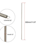 Heavy Duty Stainless Steel Dual Hook Tension Spring With 0.02 Inch Wire Diameter, 0.12 Inch Outer Diameter, 11.81 Inch Free Length