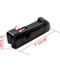 Harley Touring Trunk Lid Latch Cover Kit Billet Zinc Alloy Black with Keyhole dimensions, direct replacement angle view