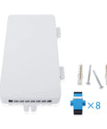 Eight Port SC Fiber Optic Terminal Box For Termination And Distribution, easy wire entry design with screws and adapters visible