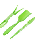 Green Garden Shovel Tool Set For Planting And Transplanting Tiny Plants And Succulents Digging Scoops Kit tools on white background