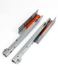 Heavy Duty Undermount Drawer Slides With Push To Open Design half extension, silver cold rolled steel for cabinets.
