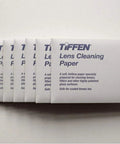 Front view of white Tiffen Lens Cleaning Paper boxes, 50 sheets each; multiple boxes shown.