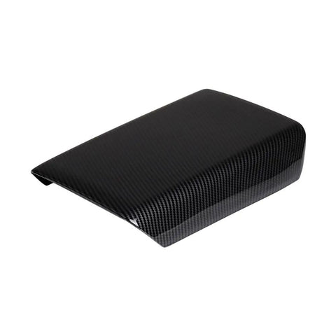 Sleek Carbon Fiber Center Console Cover Compatible With Tesla Model 3 And Model Y 2017 To 2023 custom fit armrest box wrap.