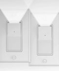 Two Pack Illuminated Light Switch With Led Night Light Paddle Rocker Wall Switch Automatic On Off Sensor Single Pole 15 Amp 120 277 Volt White Finish