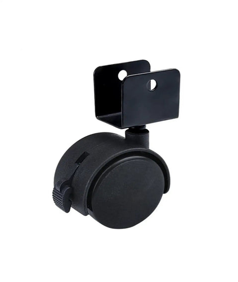 Set Of Four One Point Five Inch U Shaped Plywood Universal Furniture Casters With Brakes For Chairs Desks And Office Tables Beefed Up