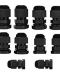 Waterproof Nylon Cable Gland Kit 3 To 13 mm Adjustable Threaded Connectors IP68 For PG7 PG9 PG11 PG13.5 PG16 Joints And Wire Protectors
