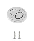 Hidden Cabinet Pulls 2 Inch Flush Ring Handles In 316 Stainless Steel Recessed Mount with screws, rust-resistant hardware view
