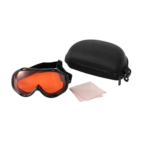 Heavy Duty Laser Safety Goggles Block Uv And Green Laser Beams With Real Deal OD 6 Plus Protection For Cutting Or Engraving Machines Snug Over Prescription Glasses Ce Certified Full Coverage Shield with cleaning cloth and case.