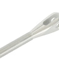 Rock Solid Zinc Plated Steel Clevis With 1/2-20 Right Hand Threads Drop In Linkage Fitting showing 5/16 inch slot and 3/8 inch pin bore.