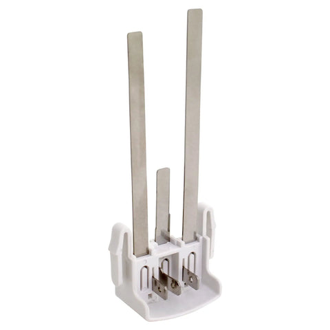 Water Level Sensor Replacement For Scotsman Ice Machines A39030021 SCA39030021, white, metal prongs, direct replacement.